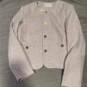 Chic Women's Tweed Blazer - Cream